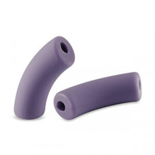 Acrylic Tube bead 35x11mm matt Paisley purple
